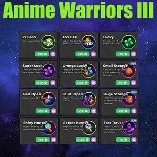 Anime Warriors III all gamepasses