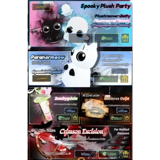 fisch - Spooky Plush Party + Paranormeow + zombygdala + Ominous Ouija + Crimson Excision