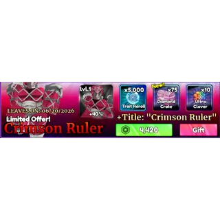 Anime Battle RNG CRIMSON RULER