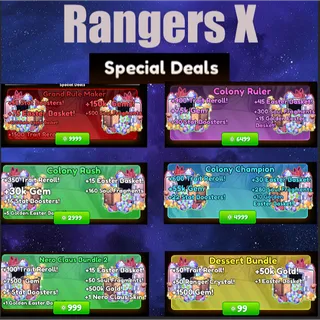 anime Rangers X  1Grand Rule Maker+1 Colony Ruler + 1 Colony Rush +1Colony Champion + 1Nero Claus Bundle 2 + dessert bindle