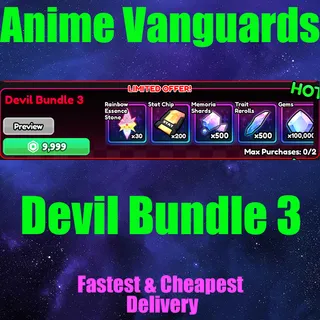 Anime Vanguards Devil Bundle 3