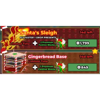 Steal a Brainrot  santas sleigh / Gingerbread base