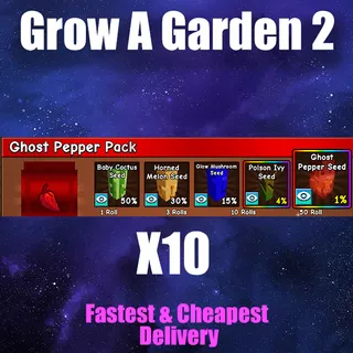 grow a garden 2 ghost pepper pack X10