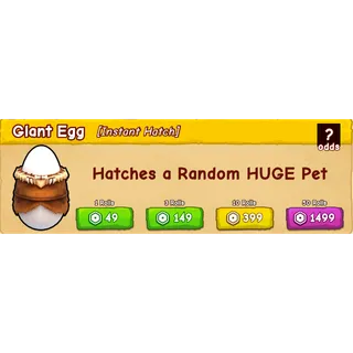 Ride A Pet 100 Rolls Giant Egg