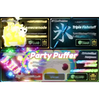 Fisch -Lemeownade-triple fishstaff-PARTY PUFFER