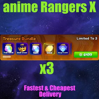 anime Rangers X trasure bundle  x3