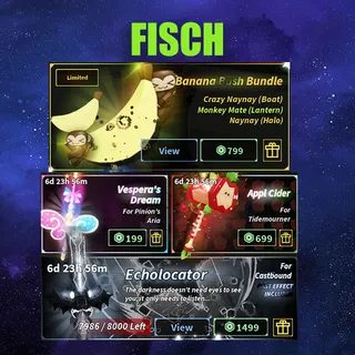 Fisch -vespera's dream -appl cider-Echolocator-Banana bash bundle