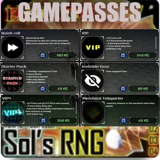 Sol's RNG: All GAMEPASSES