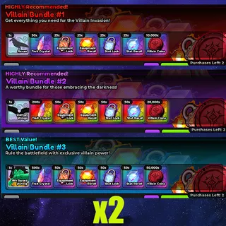 Anime Expeditions - x2 villain bundle #3-#2-#1
