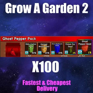 grow a garden 2 ghost pepper pack X100