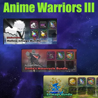 Anime Warriors III hollow ichugo bundle (skin)-ELF MAGE BUNDLE-DONTE'S MOTORCYCLE BUNDLE