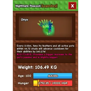 TITANIC/GODLY NIGHTMARE PEACOCK 15s CD 106kg