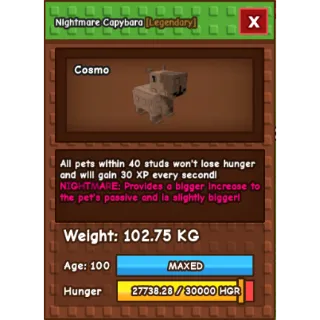 TITANIC/GODLY NIGHTMARE CAPYBARA 102kg