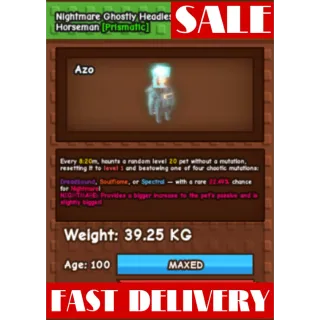 HUGE GHOSTLY HEADLESS HORSEMAN (NIGHTMARE)