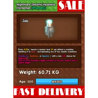 HUGE GHOSTLY HEADLESS HORSEMAN 60kg (NIGHTMARE)