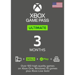 Xbox Game Pass Ultimate – 3 Month Subscription ONLY NEW ACCOUNTS(Xbox One/Windows 10) Xbox Live Key UNITED STATES