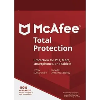 McAfee Total Protection 10 Devices 1 Year Multidevice McAfee Key GLOBAL