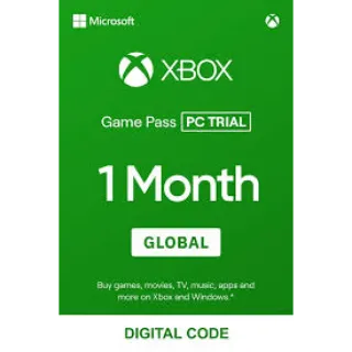 Xbox Game Pass PC  1-month Global  Only for new account