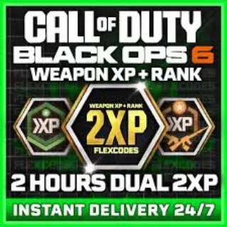 Call of Duty: Black Ops 6 - 2 Hours Double XP + 2 Hours Weapon XP (DLC) (PS4/PS5/XBOX ONE/XBOX SERIES X/PC)