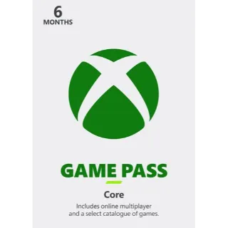 Xbox Game Pass Core 6 month Key GLOBAL