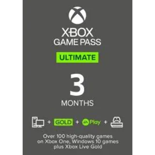 Xbox Game Pass Ultimate 3-month global stackable