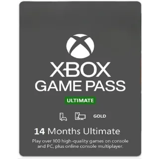 Xbox Game Pass Ultimate 12 +2 months Global