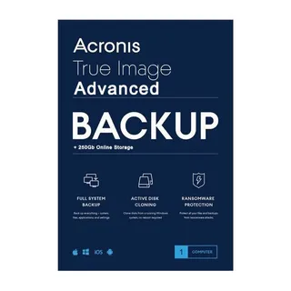 Acronis True Image 2021 Advanced + 250GB Backup Key (1 Year / 1 Device)