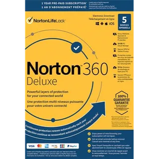 Norton 360 Deluxe 50GB - 5 Devices 1 Year - Norton Key UNITED STATES