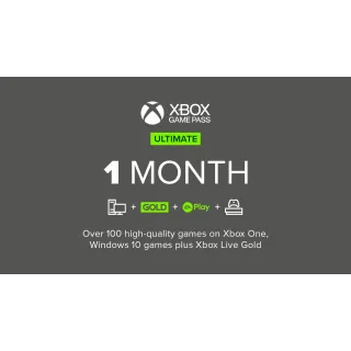 Xbox Game Pass Ultimate – 1 Month Subscription (Xbox/Windows) (Non-stackable, valid for a week after purchase) Key GLOBAL