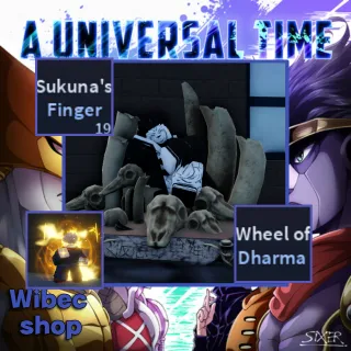 GODLY SUKUNA + THE STRONGEST OF HISTORY (SKIN) + 19 SUKUNA FINGER + WHEEL OF DHARMA | A UNIVERSAL TIME (AUT)