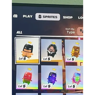 All Batman +john wick sprite
