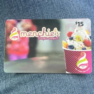 Menchies $15 gift card