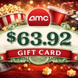 $63.92 AMC Theatres Gift Card.