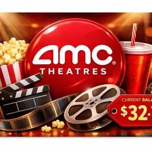 $32.71 AMC Theatres Gift Card With Pin.
