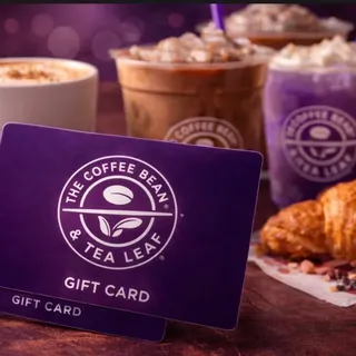 $28.59 Coffee Bean & Tea Leaf Gift Card.