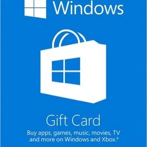 $25.00 Microsoft Windows Store Gift Card