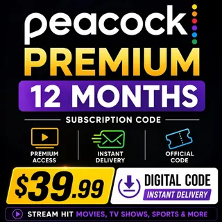Peacock Premium 12 Months - Official Code - Instant Delivery Digital