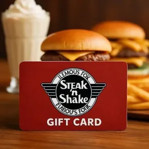 $12.80 Steak ‘n Shake Gift Card.