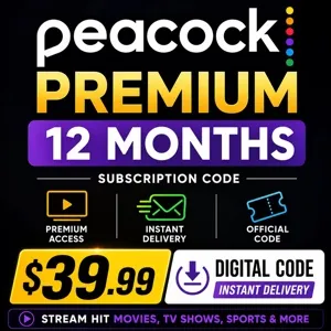 Peacock Premium 12 Months - Official Code - Instant Delivery Digital