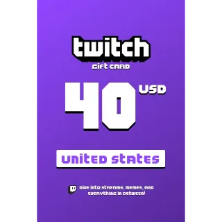 Twitch 40$ USA - {INSTANT DELIVERY}