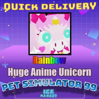 Rainbow Huge Anime Unicorn
