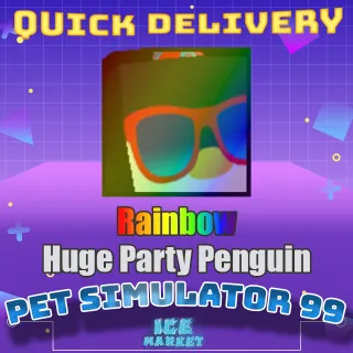 Rainbow Huge Party Penguin