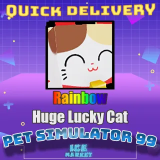 Rainbow Huge Lucky Cat
