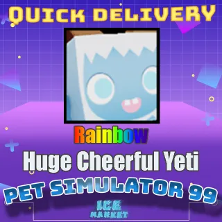 Rainbow Huge Cheerful Yeti