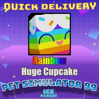 Rainbow Huge Cupcake