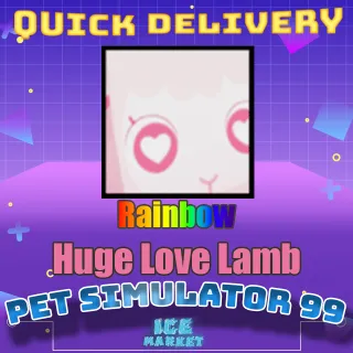 Rainbow Huge Love Lamb