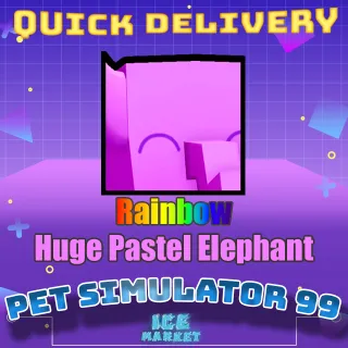 Rainbow Huge Pastel Elephant