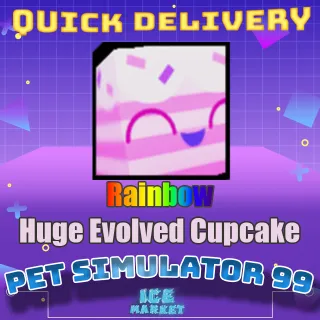 Rainbow Huge Evolved Cupcake
