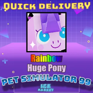 Rainbow Huge Pony