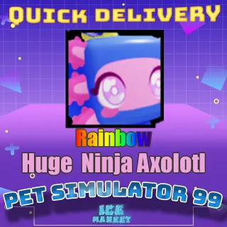 Rainbow Huge Ninja Axolotl